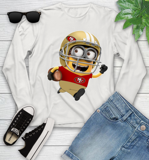 NFL San Francisco 49ers Minions Disney Football Sports Youth Long Sleeve 12