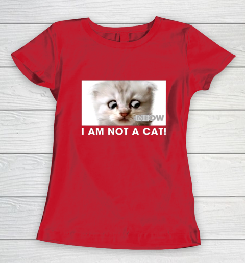 I am not a cat shirt funny video zoom call cat Women's T-Shirt 9