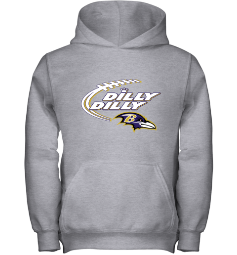 Baltimore Ravens Youth Gray Hooded Sweatshirt