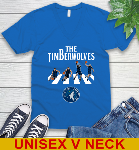 NBA Basketball Minnesota Timberwolves The Beatles Rock Band Shirt V-Neck T-Shirt 5