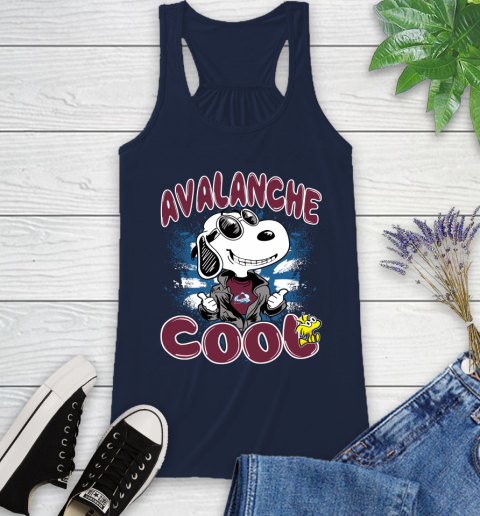 NHL Hockey Colorado Avalanche Cool Snoopy Shirt Racerback Tank 8