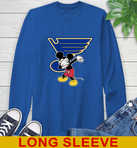 St.Louis Blues NHL Hockey Dabbing Mickey Disney Sports Long Sleeve T-Shirt 9