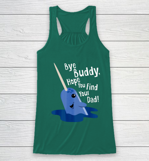 Bye Buddy Narwhal Elf Funny Christmas Holiday Gift Racerback Tank 5