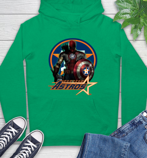 MLB Captain America Thor Spider Man Hawkeye Avengers Endgame Baseball Houston Astros Hoodie 8