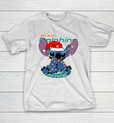 Miami Dolphins NFL Football noel stitch Christmas T-Shirt
