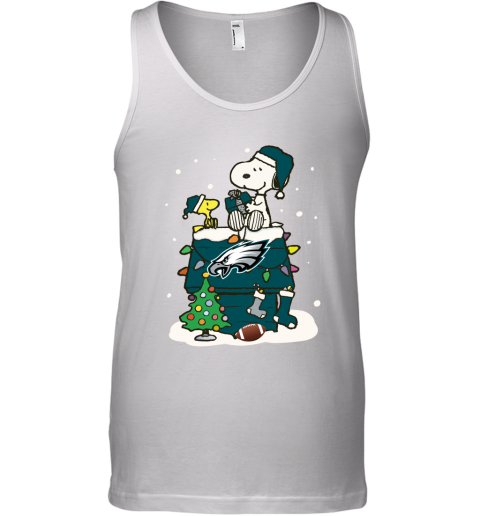 A Happy Christmas With Philadelphia Eagles Snoopy Tank Top