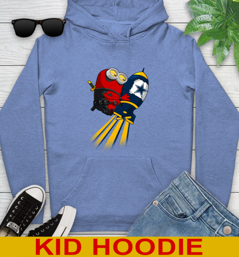NFL Football Dallas Cowboys Deadpool Minion Marvel Shirt Youth Hoodie 12
