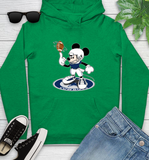 NFL Football Dallas Cowboys Cheerful Mickey Disney Shirt Youth Hoodie 7