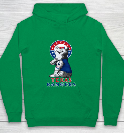 MLB Baseball My Cat Loves Texas Rangers Youth Hoodie 4