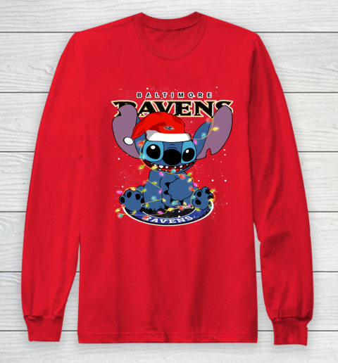 Baltimore Ravens NFL Football noel stitch Christmas Long Sleeve T-Shirt 7