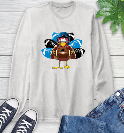 Carolina Panthers Turkey Thanksgiving Day Long Sleeve T-Shirt