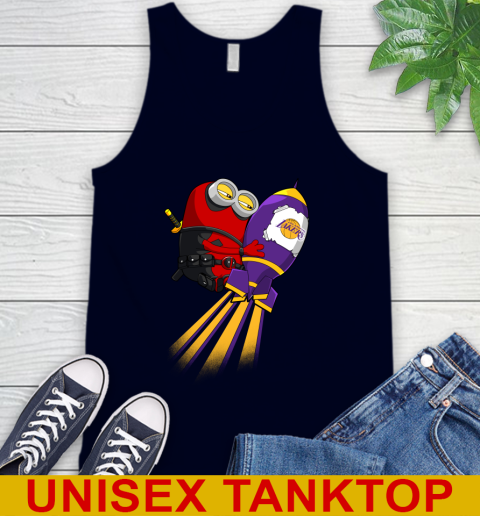 NBA Basketball Los Angeles Lakers Deadpool Minion Marvel Shirt Tank Top 2