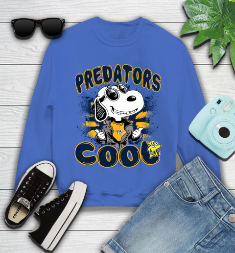 NHL Hockey Nashville Predators Cool Snoopy Shirt Youth Sweatshirt 5