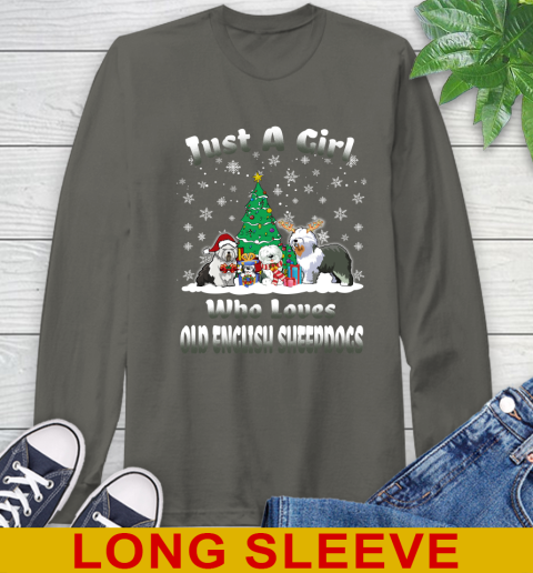 Christmas Just a girl who love old english sheepdogs dog pet lover 205