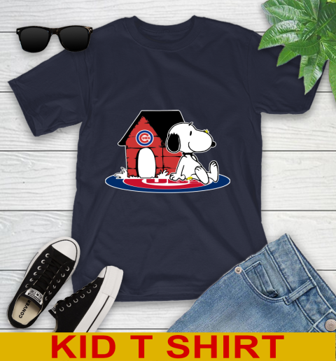 MLB Baseball Chicago Cubs Snoopy The Peanuts Movie Shirt Youth T-Shirt 3
