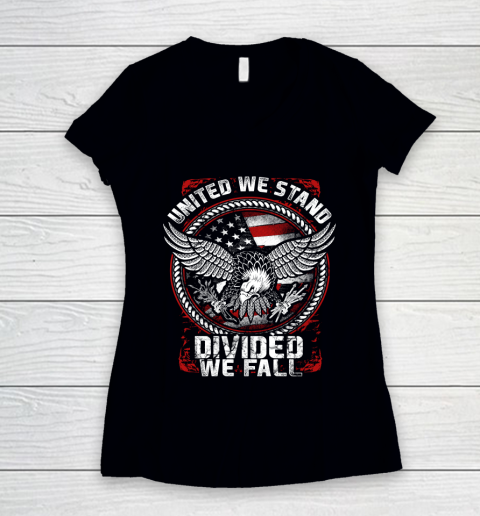 Veteran United We Stand Women's V-Neck T-Shirt