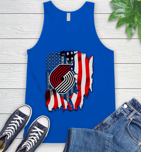 Portland Trail Blazers NBA Basketball American Flag Tank Top 4