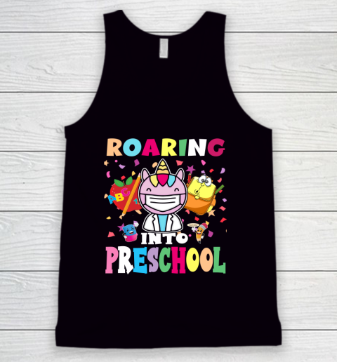 Back to school shirt Roaring into preschool Tank Top