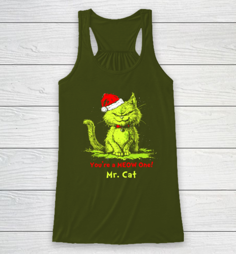 You're A Meow One Mr Cat Christmas Racerback Tank 2