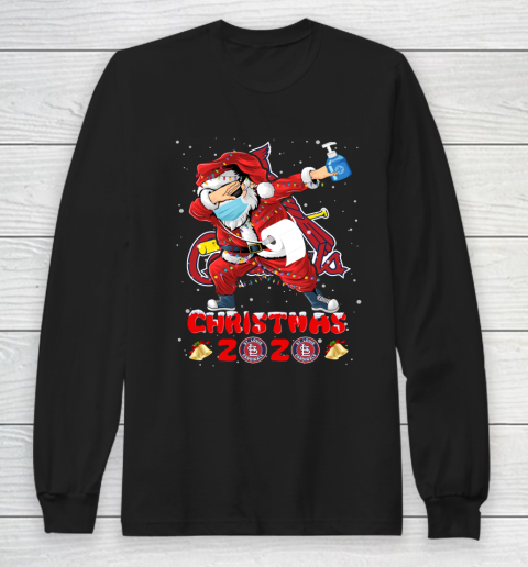 St.Louis Cardinals Funny Santa Claus Dabbing Christmas 2020 MLB Long Sleeve T-Shirt