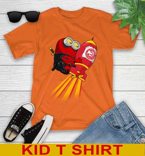 NBA Basketball Atlanta Hawks Deadpool Minion Marvel Shirt Youth T-Shirt 8