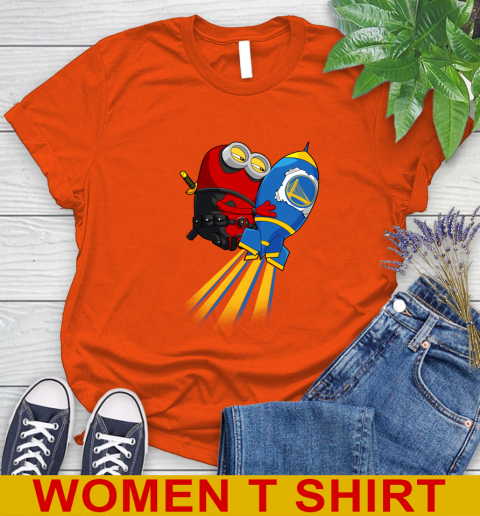 NBA Basketball Golden State Warriors Deadpool Minion Marvel Shirt Women's T-Shirt 3