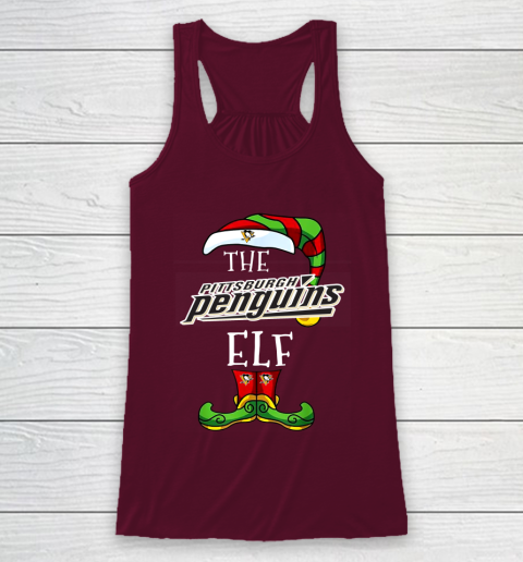 Pittsburgh Penguins Christmas ELF Funny NHL Racerback Tank 2