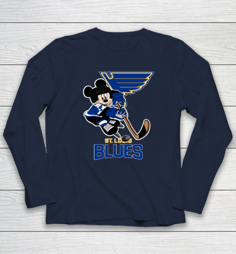 NHL St.Louis Blues Mickey Mouse Disney Hockey Long Sleeve T-Shirt 2