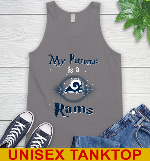 NFL Football Harry Potter My Patronus Is A Los Angeles Rams Tank Top - Image 7