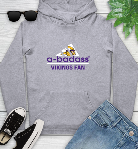 Minnesota Vikings NFL Football A Badass Adidas Adoring Fan Sports (1) Youth Hoodie 6