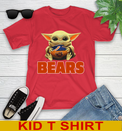 NFL Football Chicago Bears Baby Yoda Star Wars Shirt Youth T-Shirt 10