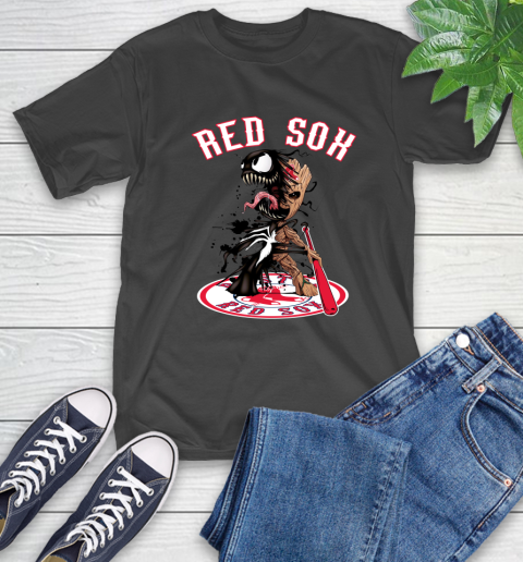 MLB Boston Red Sox Baseball Venom Groot Guardians Of The Galaxy T-Shirt 2
