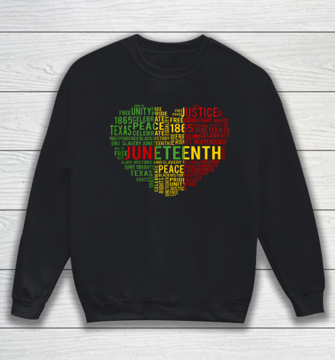 Juneteenth Heart Black History Afro American African Freedom Sweatshirt