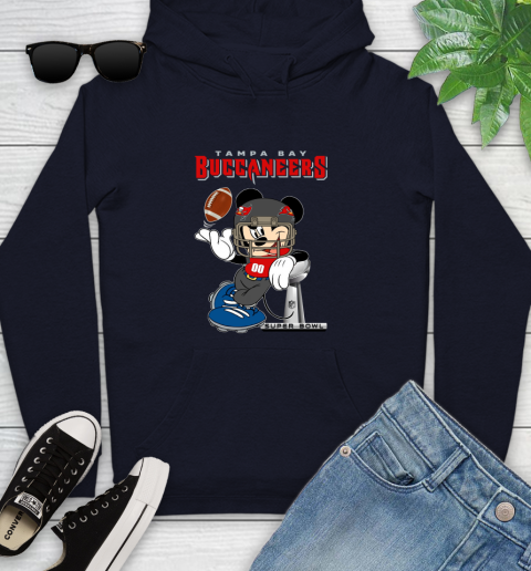 NFL Tampa Bay Buccaneers Mickey Mouse Disney Super Bowl Football T Shirt Youth Hoodie 4
