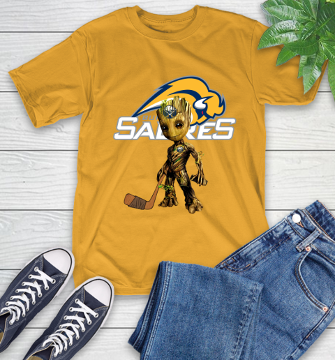 Buffalo Sabres NHL Hockey Groot Marvel Guardians Of The Galaxy T-Shirt 3