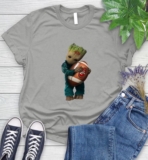 NFL Groot Guardians Of The Galaxy Football Sports San Francisco 49ers Women's T-Shirt 10