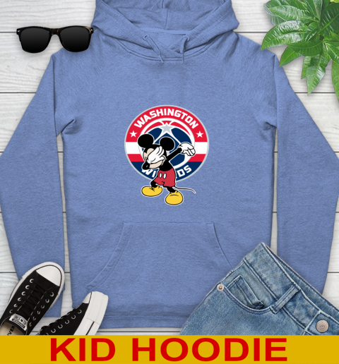 Washington Wizards NBA Basketball Dabbing Mickey Disney Sports Youth Hoodie 12