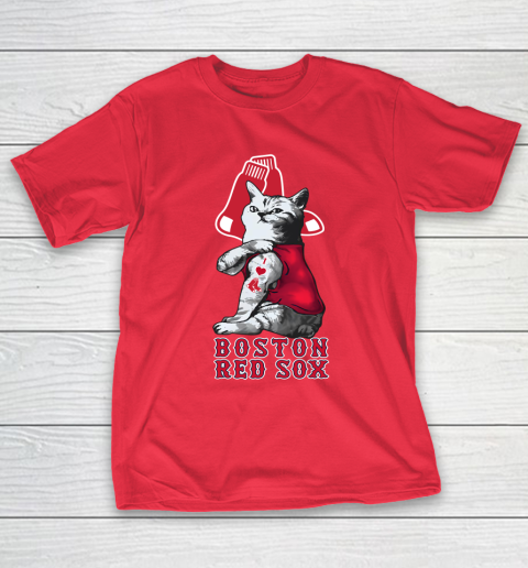 MLB Baseball My Cat Loves Boston Red Sox T-Shirt 9
