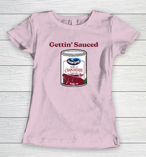 Getting' Sauced Funny Cranberry Sauce Thanksgiving Costume Women's T-Shirt 5