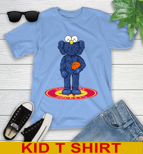 NBA Basketball Houston Rockets Kaws Bff Blue Figure Shirt Youth T-Shirt 11
