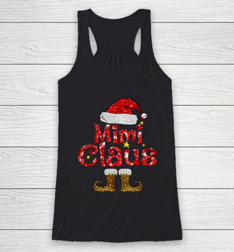 Funny Santa Mimi Claus Merry Christmas Racerback Tank