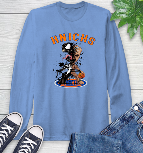 NBA New York Knicks Basketball Venom Groot Guardians Of The Galaxy Long Sleeve T-Shirt 12 NBA New York Knicks Basketball Venom Groot Guardians Of The Galaxy Long Sleeve T-Shirt - Image 12