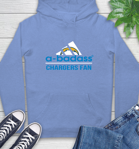 NFL A Badass Los Angeles Chargers Fan Adidas Football Sports Hoodie 11