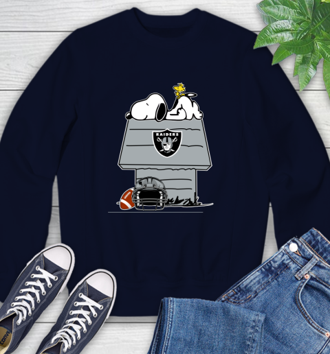 Oakland Raiders NFL Football Snoopy Woodstock The Peanuts Movie Sweatshirt 3