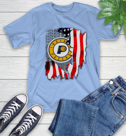 Indiana Pacers NBA Basketball American Flag T-Shirt 12
