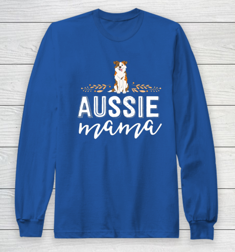 Dog Mom Shirt Aussie Mama Dog Mom Shirt For Women Australian Shepherd Long Sleeve T-Shirt 6