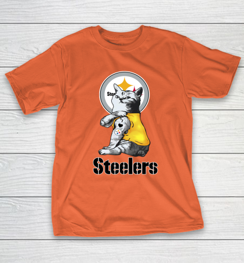 NFL Football My Cat Loves Pittsburgh Steelers T-Shirt 4