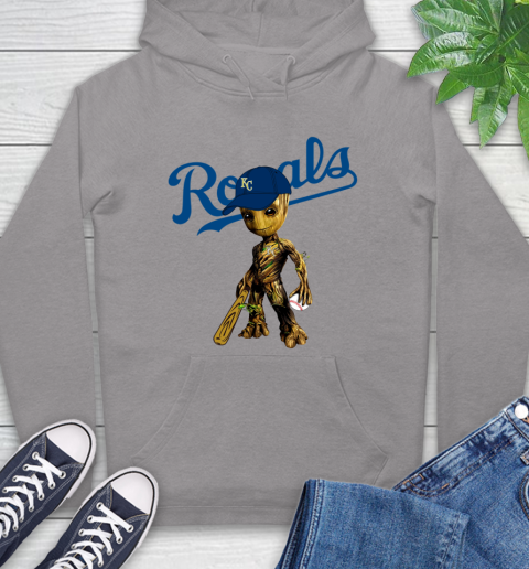 MLB Kansas City Royals Groot Guardians Of The Galaxy Baseball Hoodie 6