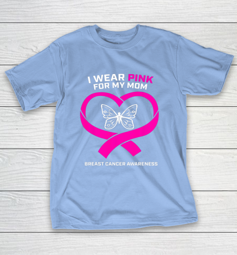 Men Women Kids Wear Pink For My Mom Breast Cancer Awareness T-Shirt 10