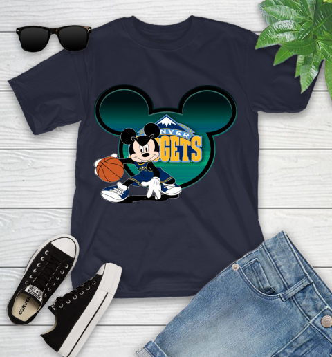 NBA Denver Nuggets Mickey Mouse Disney Basketball Youth T-Shirt 3